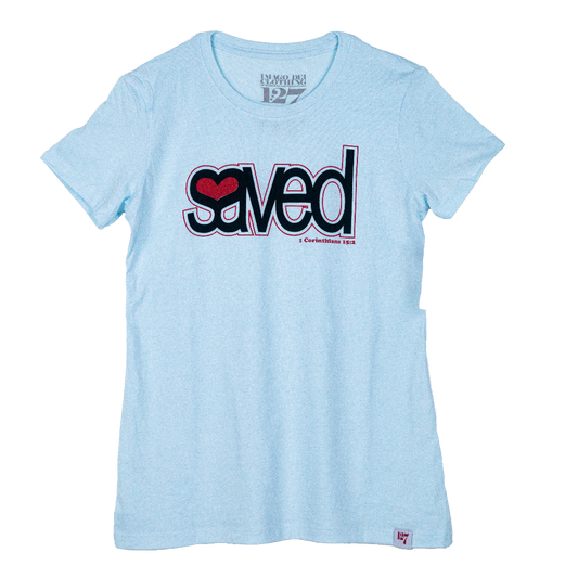 lite blue Saved Shirt for women.