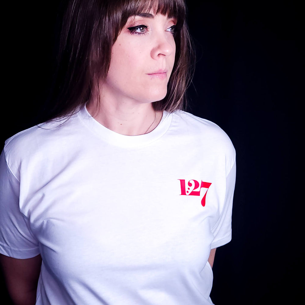 1:27 Signature . Left chest, Christian T-shirt, Made in the Image of God Shirt. 1:27 Clothing