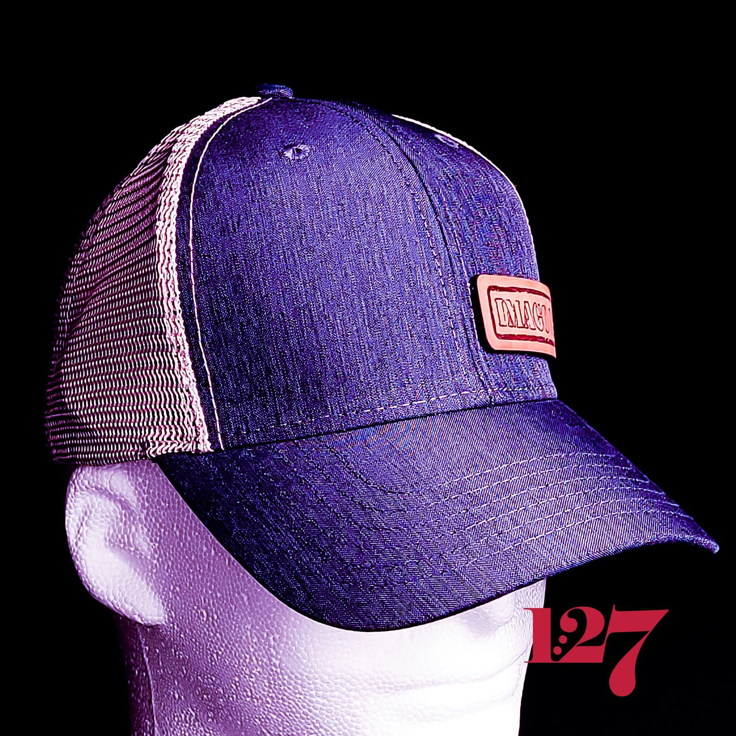 Imago Dei Stamp Leather Patch Trucker Hat