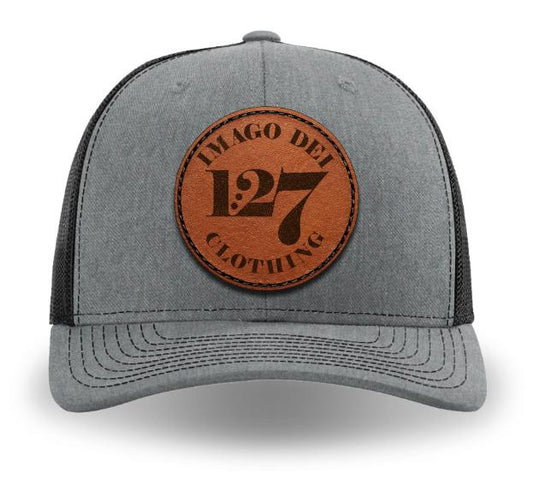 1:27 Leather Patch Trucker Hat
