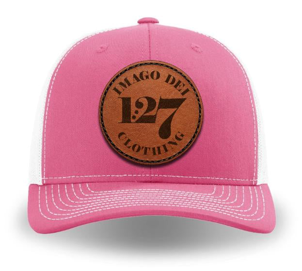 1:27 Leather Patch Trucker Hat