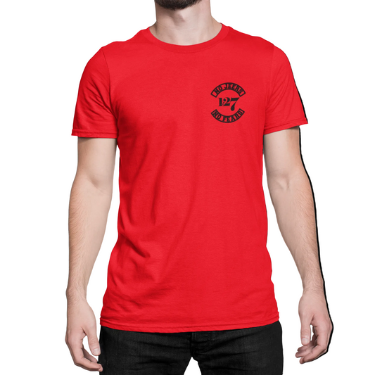 Bearly Bald. Red Shirt. Christian Clothing, Bear, Bald, Shirt for me.