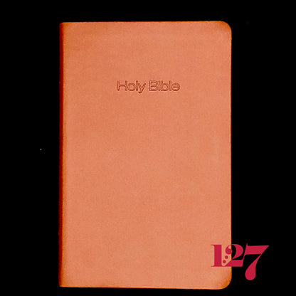 PERSONALIZED - BROWN NIV THINLINE BIBLE - Leathersoft