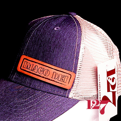 Imago Dei Stamp Leather Patch Trucker Hat