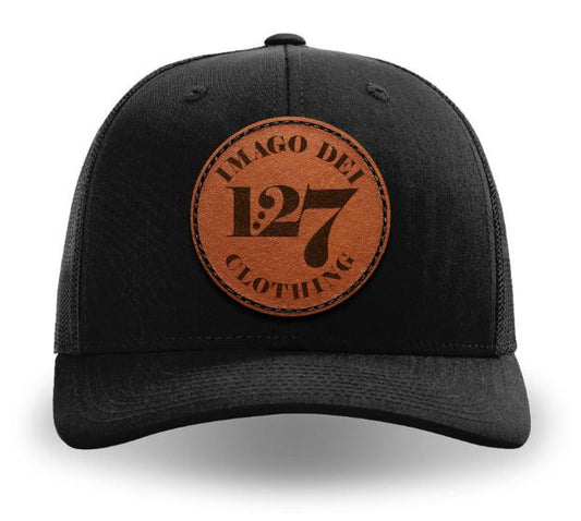 1:27 Leather Patch Trucker Hat